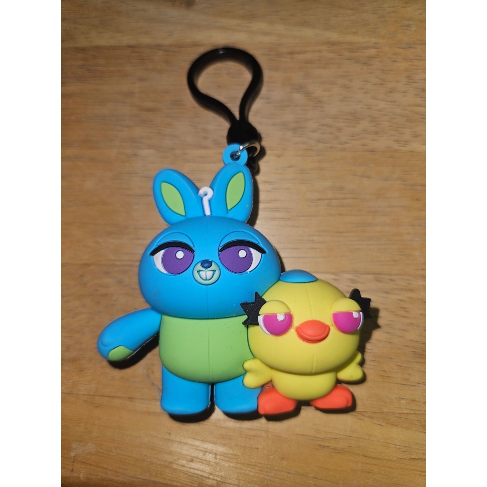 Disney Pixar Toy Story 4 Ducky and Bunny 3D Foam Bag‎ Clip Keychain JI63-26A06